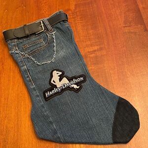 Handmade Harley Davidson Christmas Stocking